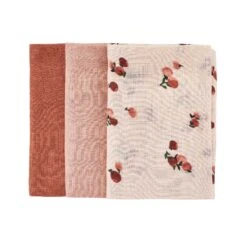 Muslin Squares - Set Of 3 - Peaches
