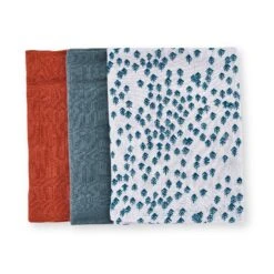 Organic Baby Muslin Squares Set Of 3 - Nordic Forest