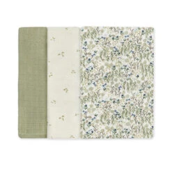 Organic Baby Muslin Squares Set Of 3 - Riverbank