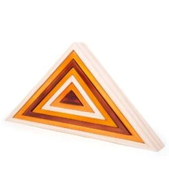 BIGJIGS Natural Wooden Stacking Triangles