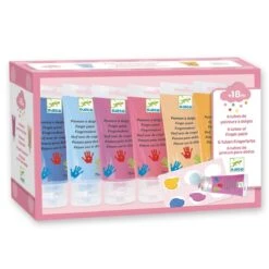 Djeco 6 Finger Paint's Tubes - Sweet - Colours For Little Ones -Baby Products Store Djeco 6 Finger Paints Tubes Sweet Colours For Little Ones Colours 3