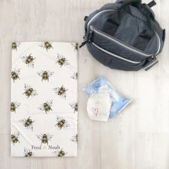 Bee Print Changing Mat ( All Sizes) 18 Bee Print Changing Mat ( All Sizes) -Baby Products Store Fred Noah Bee Print Changing Mat All Sizes Changing Mats 8