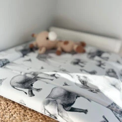Grey Safari Animal Print Changing Mat ( All Sizes) -Baby Products Store Fred Noah Grey Safari Animal Print Changing Mat All Sizes 16