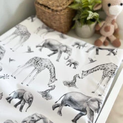 Grey Safari Animal Print Changing Mat ( All Sizes) -Baby Products Store Fred Noah Grey Safari Animal Print Changing Mat All Sizes 4