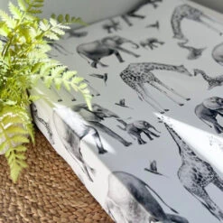 Grey Safari Animal Print Changing Mat ( All Sizes) -Baby Products Store Fred Noah Grey Safari Animal Print Changing Mat All Sizes 6