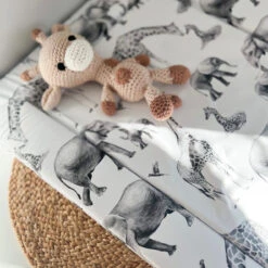 Grey Safari Animal Print Changing Mat ( All Sizes) -Baby Products Store Fred Noah Grey Safari Animal Print Changing Mat All Sizes 7