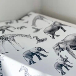 Grey Safari Animal Print Changing Mat ( All Sizes) -Baby Products Store Fred Noah Grey Safari Animal Print Changing Mat All Sizes 8
