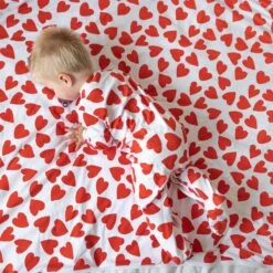 Love Heart Print Blanket -Baby Products Store Fred Noah Love Heart Print Blanket 5