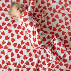 Love Heart Print Blanket -Baby Products Store Fred Noah Love Heart Print Blanket 6