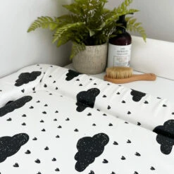 Monchrome Raindrops Changing Mat (All Sizes) -Baby Products Store Fred Noah Monchrome Raindrops Changing Mat All Sizes 3