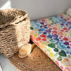 Rainbow Heart Print - Changing Mat ( All Sizes) -Baby Products Store Fred Noah Rainbow Heart Print Changing Mat All Sizes 4