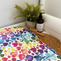 Rainbow Heart Print - Changing Mat ( All Sizes) -Baby Products Store Fred Noah Rainbow Heart Print Changing Mat All Sizes 7