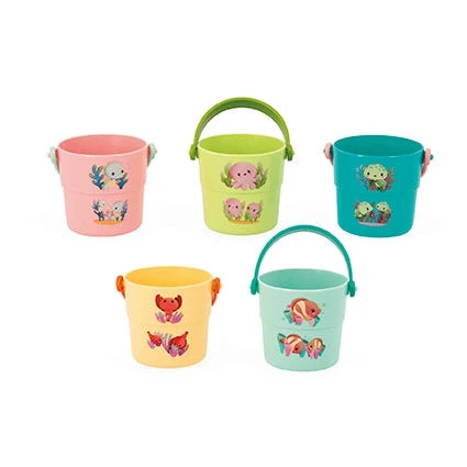 Janod Buckets - My Baby Animals 3 Janod Buckets - My Baby Animals