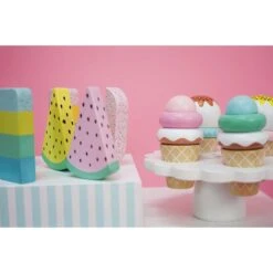 JaBaDaBaDo Ice Cream Plate - Wooden Play Food -Baby Products Store JaBaDaBaDo Ice Cream Plate Wooden Play Food Play Food 3
