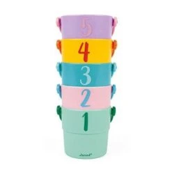 Janod 5 Activities Buckets Bath Toy -Baby Products Store Janod 5 Activities Buckets Bath Toy 4