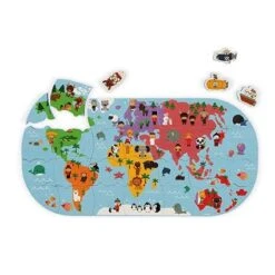 Janod Bath Explorers Map Puzzle -Baby Products Store Janod Bath Explorers Map Puzzle 3