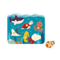 Janod Ocean Marine Animals Peg Puzzle - In Partnership With WWF 8 Janod Ocean Marine Animals Peg Puzzle - In Partnership With WWF -Baby Products Store Janod Ocean Marine Animals Peg Puzzle In Partnership With WWF 3
