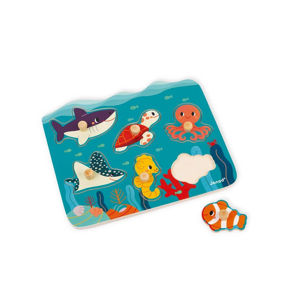 Janod Ocean Marine Animals Peg Puzzle - In Partnership With WWF 6 Janod Ocean Marine Animals Peg Puzzle - In Partnership With WWF - Image 4