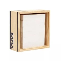 Kapla 40 Coloured Wooden Construction Blocks In A Square Box - White