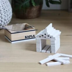 Kapla 40 Coloured Wooden Construction Blocks In A Square Box - White -Baby Products Store Kapla Kapla 40 Coloured Wooden Construction Blocks in a Square Box White Wooden Blocks 3