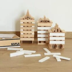 Kapla 40 Coloured Wooden Construction Blocks In A Square Box - White -Baby Products Store Kapla Kapla 40 Coloured Wooden Construction Blocks in a Square Box White Wooden Blocks 5