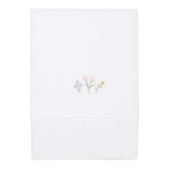 Little Dutch Embroidered Fitted Bassinet Sheet 70x100cm - Flowers & Butterflies