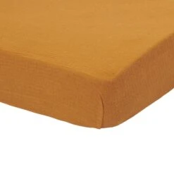Little Dutch Fitted Sheet For Cotbeds 70 X 140-150 Cm - Pure Ochre Spice