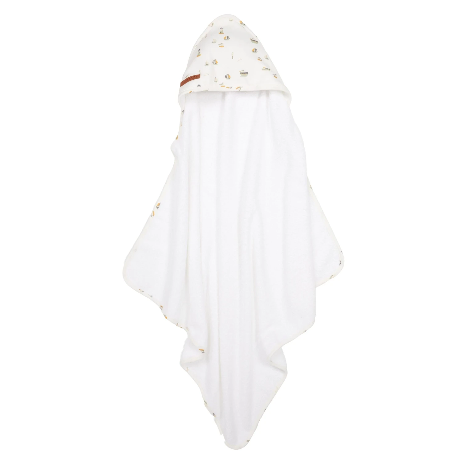 Little Dutch Hooded Towel Sailors Bay White 4 Little Dutch Hooded Towel Sailors Bay White - Image 2