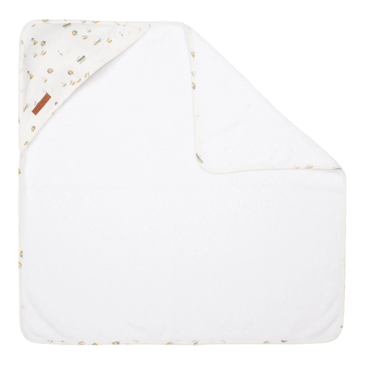 Little Dutch Hooded Towel Sailors Bay White 5 Little Dutch Hooded Towel Sailors Bay White - Image 3