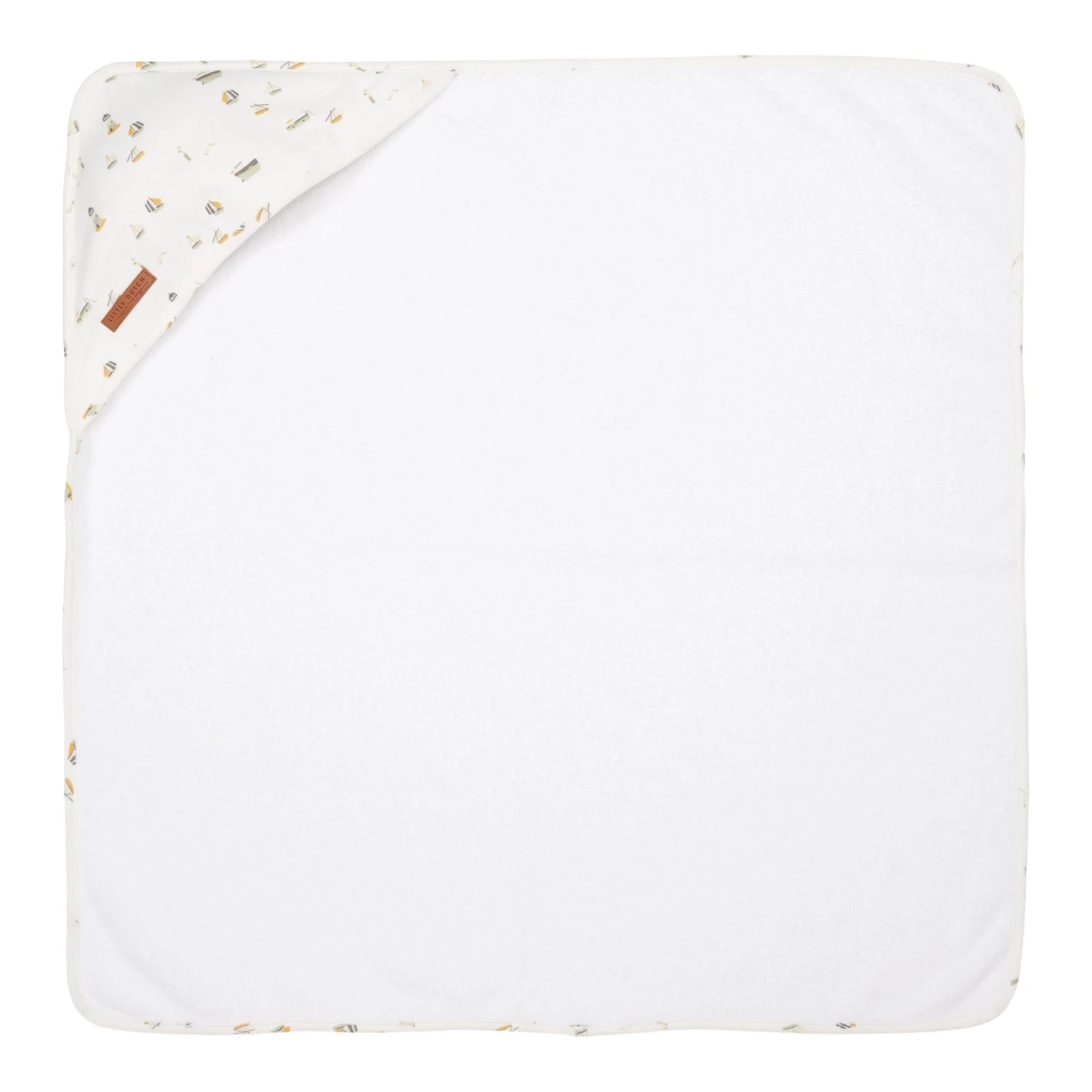 Little Dutch Hooded Towel Sailors Bay White 6 Little Dutch Hooded Towel Sailors Bay White - Image 4