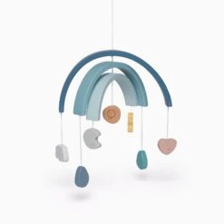 Wooden Rainbow Mobile - Blue