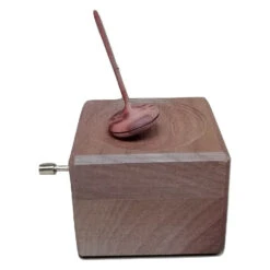 Music Box - Edelweiss - With Natural Spaghetti Spinning Top By Mader