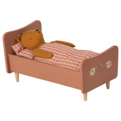 Maileg Teddy Mom Wooden Bed - Rose -Baby Products Store Maileg Teddy Mom Wooden Bed Rose 2