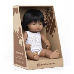 Miniland Hispanic Baby Girl Doll 38cm - Black Hair 7 Miniland Hispanic Baby Girl Doll 38cm - Black Hair -Baby Products Store Miniland Miniland Hispanic Baby Girl Doll 38cm Black Hair 3