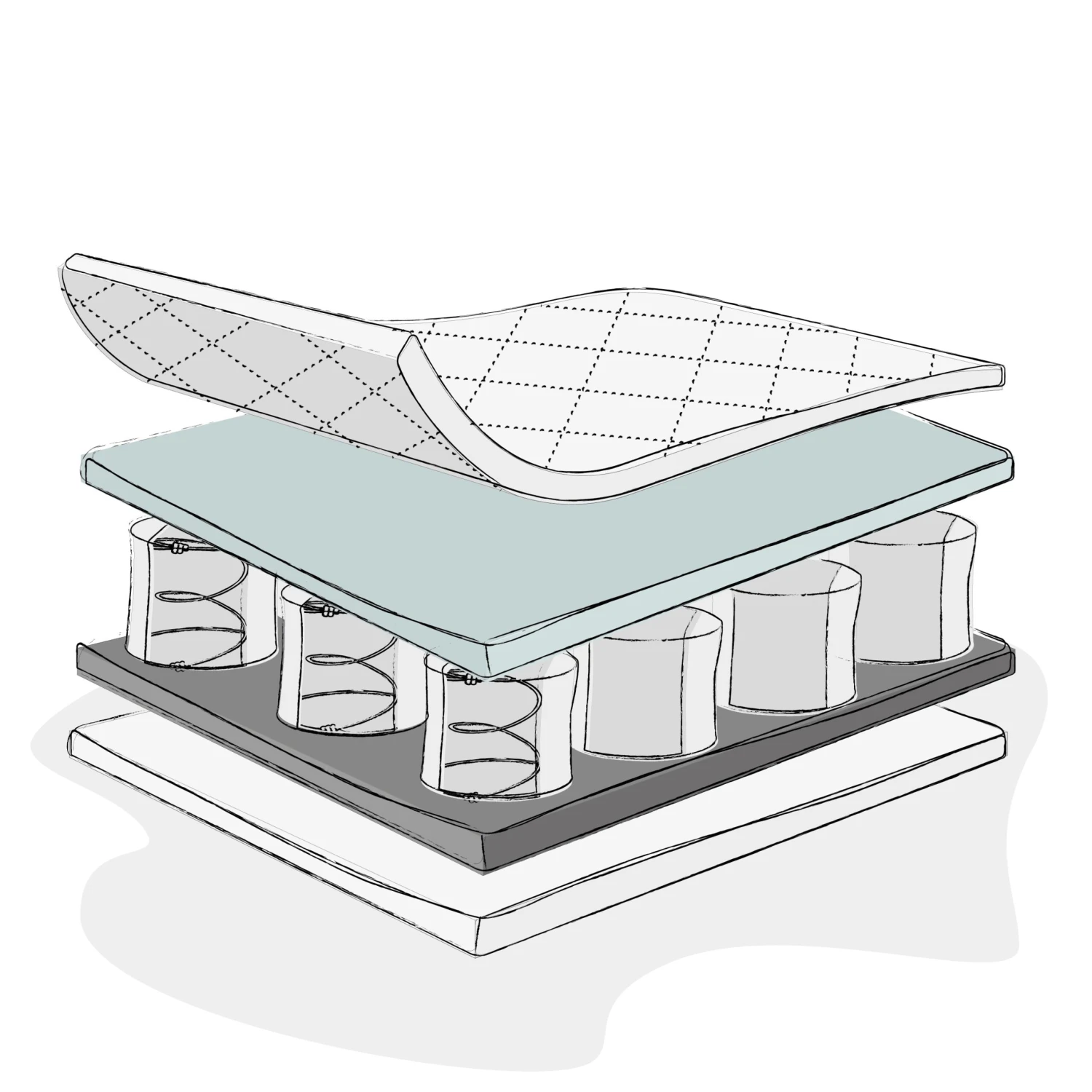 Pocket Sprung Cot Bed 140x70cm 4 Pocket Sprung Cot Bed 140x70cm - Image 2