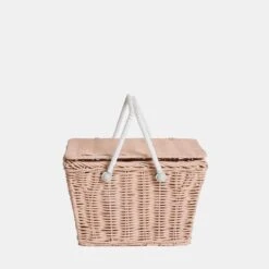Piki Rattan Basket - Rose -Baby Products Store Olli Ella Piki Rattan Basket Rose 6