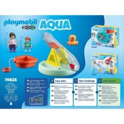 Playmobil 1.2.3 AQUA Island With Water Slide -Baby Products Store Playmobil 1 2 3 AQUA Island with Water Slide Toy Playsets 3