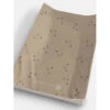Beige Bear Face Anti Roll Wedge Changing Mat