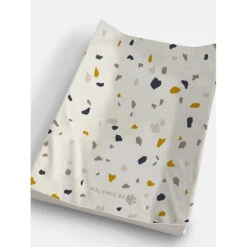 Navy Terrazzo Anti Roll Wedge Changing Mat