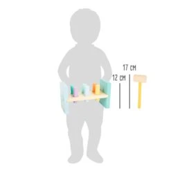 Hammering Bench Pastel -Baby Products Store Smallfoot Pastel Hammer Peg Bench 6
