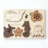 Wooden Tray Puzzle - Ocean Animals -Baby Products Store Wee Gallery Wooden Tray Puzzle Ocean Animals Wooden Puzzle