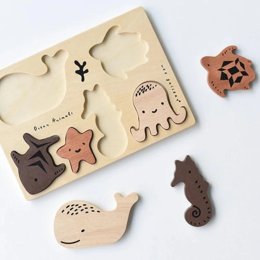 Wooden Tray Puzzle - Ocean Animals 6 Wooden Tray Puzzle - Ocean Animals - Image 4