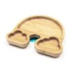 Baby Bamboo Weaning Suction Section Plate - Over The Rainbow (Baby-Blue) -Baby Products Store Wild and Stone Baby Bamboo Weaning Suction Section Plate Over The Rainbow Baby Blue Weaning Plate