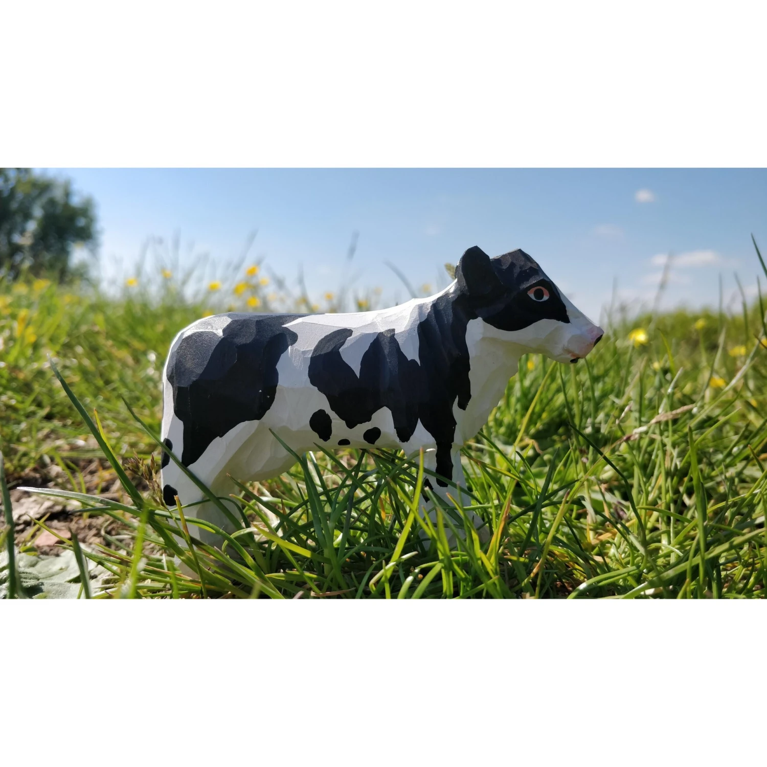 Wudimals® Black & White Cow Wooden Figure 4 Wudimals® Black & White Cow Wooden Figure - Image 2