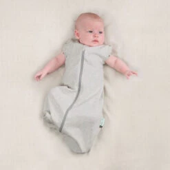 ErgoPouch - Cocoon Swaddle Bag - Grey Marle - 0.2 TOG -Baby Products Store ergoPouch ErgoPouch Cocoon Swaddle Bag Grey Marle 0 2 TOG 3